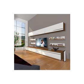 Decoraktiv Eko 8Y MDF Ceviz Siyah Tv Ünitesi