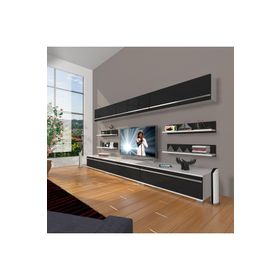 Decoraktiv Eko 8Y MDF Ceviz Siyah Tv Ünitesi
