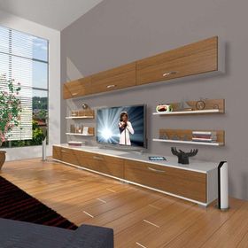 Decoraktiv Eko 8Y SLM Ceviz Beyaz Tv Ünitesi