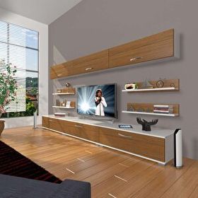 Decoraktiv Eko 8Y SLM Ceviz Beyaz Tv Ünitesi