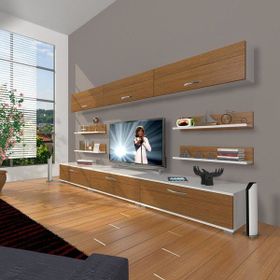 Decoraktiv Eko 8Y SLM Ceviz Beyaz Tv Ünitesi