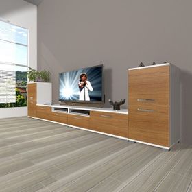 Decoraktiv Eko 9200 Slm Beyaz Ceviz Tv Sehpa Ünitesi