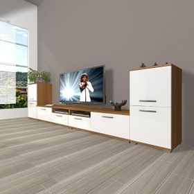 Decoraktiv Eko 9200 Slm Beyaz Ceviz Tv Sehpa Ünitesi