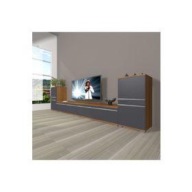 Decoraktiv Eko 9220T MDF Ceviz Antrasit TV Ünitesi