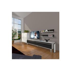 Decoraktiv Eko On MDF STD Naturel Ceviz Krom Ayaklı TV Ünitesi