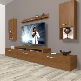 Decoraktiv Ekoflex 270DA Mdf Naturel Ceviz Tv Sehpa Ünitesi