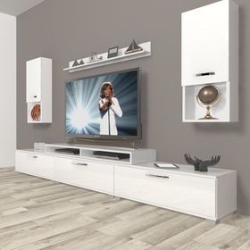 Decoraktiv Ekoflex 270DA Slm Parlak Beyaz Tv Sehpa Ünitesi