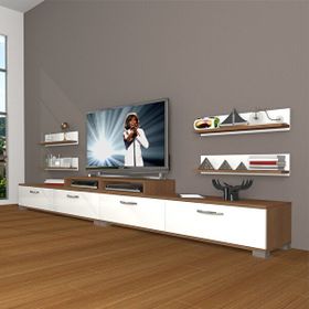 Decoraktiv Ekoflex 360R Slm Beyaz Ceviz Tv Sehpa Ünitesi