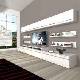 Decoraktiv Ekoflex 360Y Mdf Parlak Beyaz Tv Sehpa Ünitesi