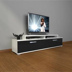 Decoraktiv Ekoflex 4 Slm Beyaz Siyah Tv Ünitesi