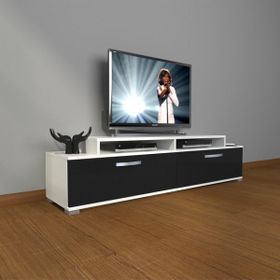 Decoraktiv Ekoflex 4 Slm Beyaz Siyah Tv Ünitesi