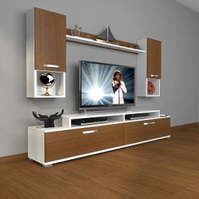 Decoraktiv Ekoflex 5DA Ceviz Beyaz Mdf Tv Ünitesi