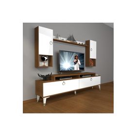 Decoraktiv Ekoflex 5DA Ceviz Beyaz Mdf Tv Ünitesi