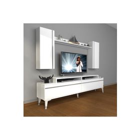 Decoraktiv Ekoflex 7 MDF Parlak Beyaz TV Ünitesi