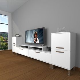 Decoraktiv Ekoflex ON2 Slm Krom Ayaklı Tv Sehpa Ünitesi