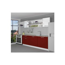 Decoraktiv Ekol 240 Bordo Beyaz Hazır Mutfak Dolabı