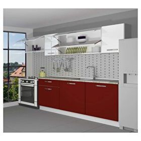 Decoraktiv Ekol 240 Bordo Beyaz Hazır Mutfak Dolabı
