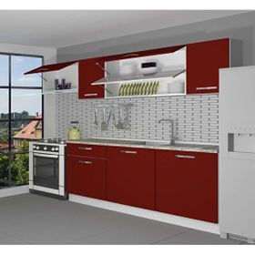 Decoraktiv Ekol 240 Bordo Hazır Mutfak Dolabı