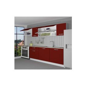 Decoraktiv Ekol 240 Bordo Hazır Mutfak Dolabı