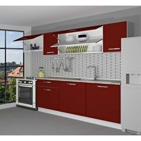Decoraktiv Ekol 240 Bordo Hazır Mutfak Dolabı