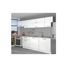 Decoraktiv Ekol 240 Parlak Beyaz Hazır Mutfak Dolabı