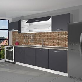 Decoraktiv Ekol 280 Antrasit Hazır Mutfak Dolabı