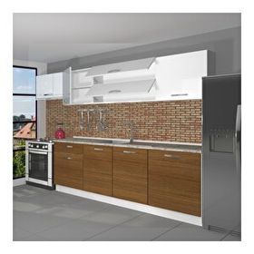 Decoraktiv Ekol 280 Ceviz Beyaz Hazır Mutfak Dolabı