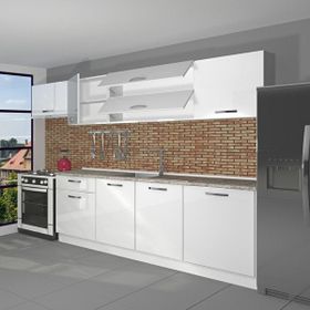 Decoraktiv Ekol 280 Parlak Beyaz Hazır Mutfak Dolabı