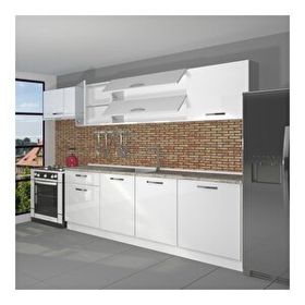 Decoraktiv Ekol 280 Parlak Beyaz Hazır Mutfak Dolabı
