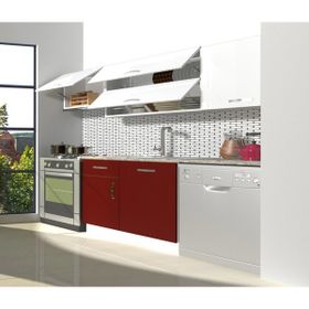 Decoraktiv Elite 220 Bordo Beyaz Hazır Mutfak Dolabı