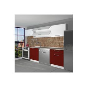 Decoraktiv Elite 220 Bordo Beyaz Hazır Mutfak Dolabı