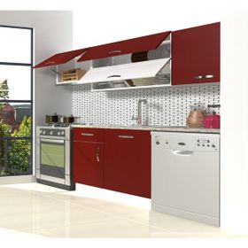 Decoraktiv Elite 220 Bordo Hazır Mutfak Dolabı