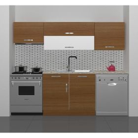 Decoraktiv Elite 220 Naturel Ceviz Hazır Mutfak Dolabı