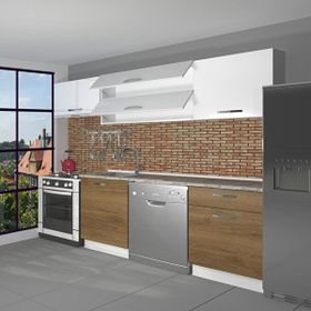 Decoraktiv Elite 220 Pera Beyaz Hazır Mutfak Dolabı