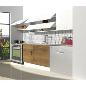 Decoraktiv Elite 220 Pera Beyaz Hazır Mutfak Dolabı