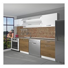 Decoraktiv Elite 220 Pera Beyaz Hazır Mutfak Dolabı