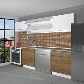 Decoraktiv Elite 220 Pera Beyaz Hazır Mutfak Dolabı