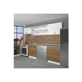 Decoraktiv Elite 220 Pera Beyaz Hazır Mutfak Dolabı
