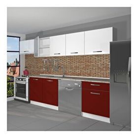 Decoraktiv Elite 280 Bordo Beyaz Hazır Mutfak Dolabı