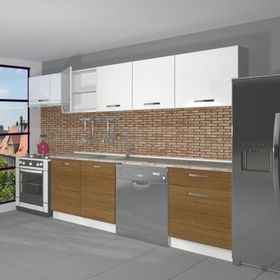 Decoraktiv Elite 280 Ceviz Beyaz Hazır Mutfak Dolabı