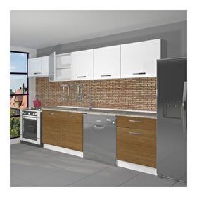 Decoraktiv Elite 280 Ceviz Beyaz Hazır Mutfak Dolabı