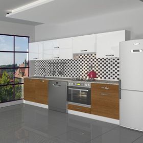 Decoraktiv Elite 280 Y MDF Ceviz Beyaz Hazır Mutfak Dolabı