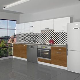 Decoraktiv Elite 280 Y MDF Ceviz Beyaz Hazır Mutfak Dolabı