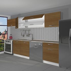 Decoraktiv Elite 280 Y MDF Naturel Ceviz Hazır Mutfak Dolabı
