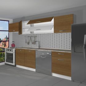 Decoraktiv Elite 280 Y MDF Naturel Ceviz Hazır Mutfak Dolabı