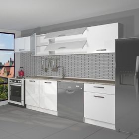 Decoraktiv Elite 280 Y Parlak Beyaz Hazır Mutfak Dolabı
