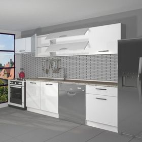 Decoraktiv Elite 280 Y Parlak Beyaz Hazır Mutfak Dolabı