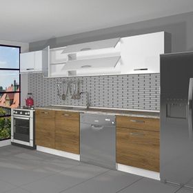Decoraktiv Elite 280 Y Pera Beyaz Hazır Mutfak Dolabı