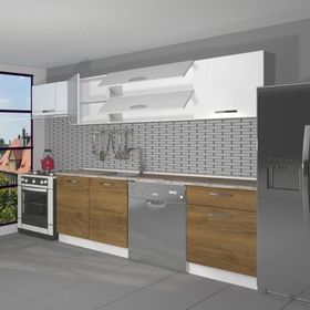 Decoraktiv Elite 280 Y Pera Beyaz Hazır Mutfak Dolabı