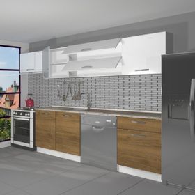 Decoraktiv Elite 280 Y Pera Beyaz Hazır Mutfak Dolabı